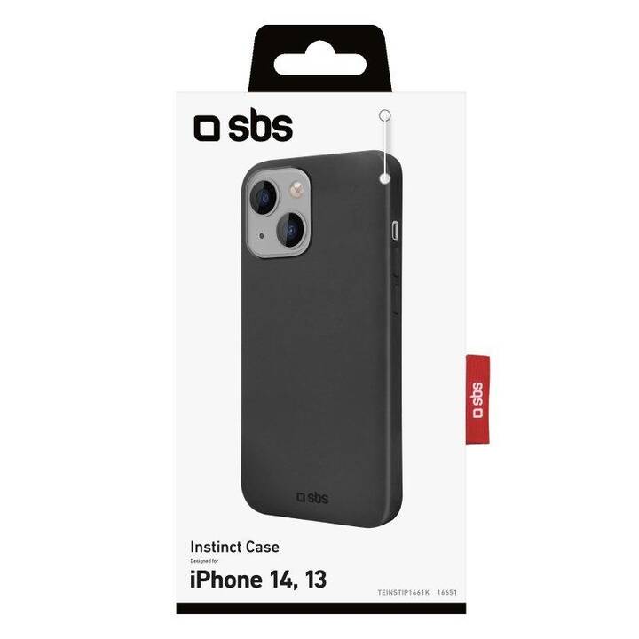 SBS Backcover Instinct (iPhone 13, iPhone 14, Schwarz)