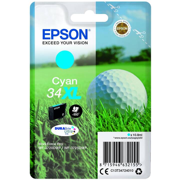 EPSON C13T34724010 (Cyan, 1 Stück)