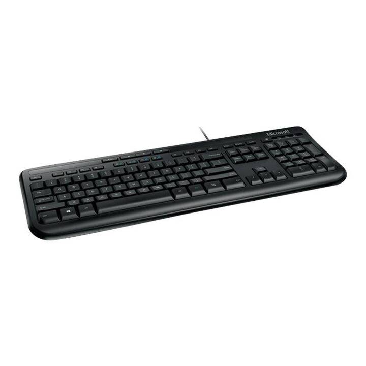 MICROSOFT Wired Keyboard 600 (USB, Schweiz, Kabel)