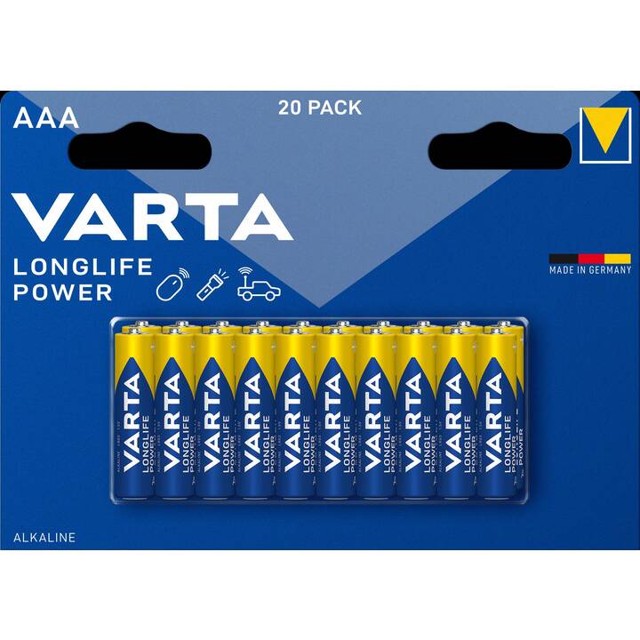 VARTA Batterie (AAA / Micro / LR03, 20 Stück)