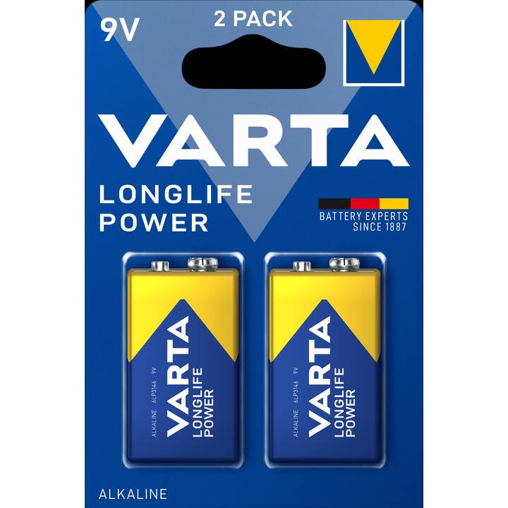VARTA Batterie (6LR61 / E / 9V, 2 pièce)