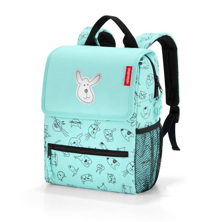 Kindergartenrucksack Kids Cats and Dogs (Mintgrün)