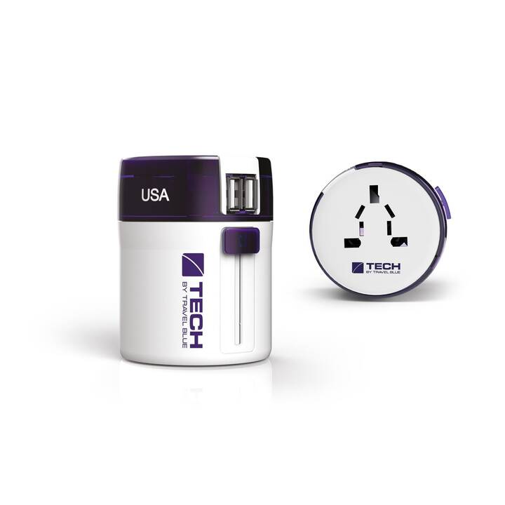 Reisestromadapter TB-270 (USB, Commonwealth-Steckdose, USA, Eurostecker, Typ G, Typ A, Typ C, Typ I / Commonwealth-Stecker, USA,