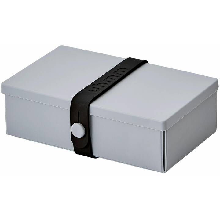 Lunchbox No1 Grau mit Schwarz-Strap