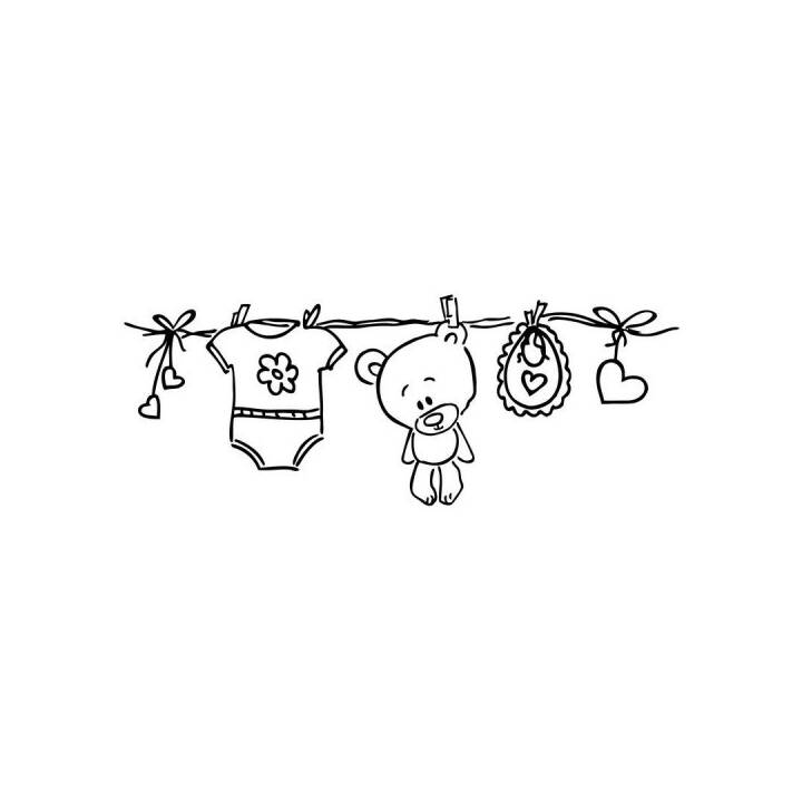 Stempel Wäscheleine 10x3.8cm