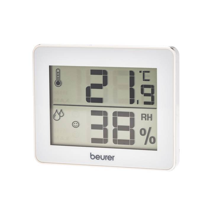 Beurer HM 22 Thermo-Hygrometer - Raumklima Messgerät Mit Timer In Weiß