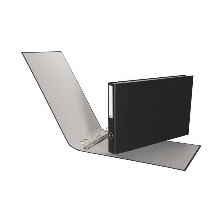 Ringbuch Plasti-Quatro A3 quer 4 cm schwarz 4-Ring 35 mm