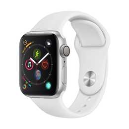 APPLE Watch Series 4 GPS 40 mm Sport Silber/Weiss