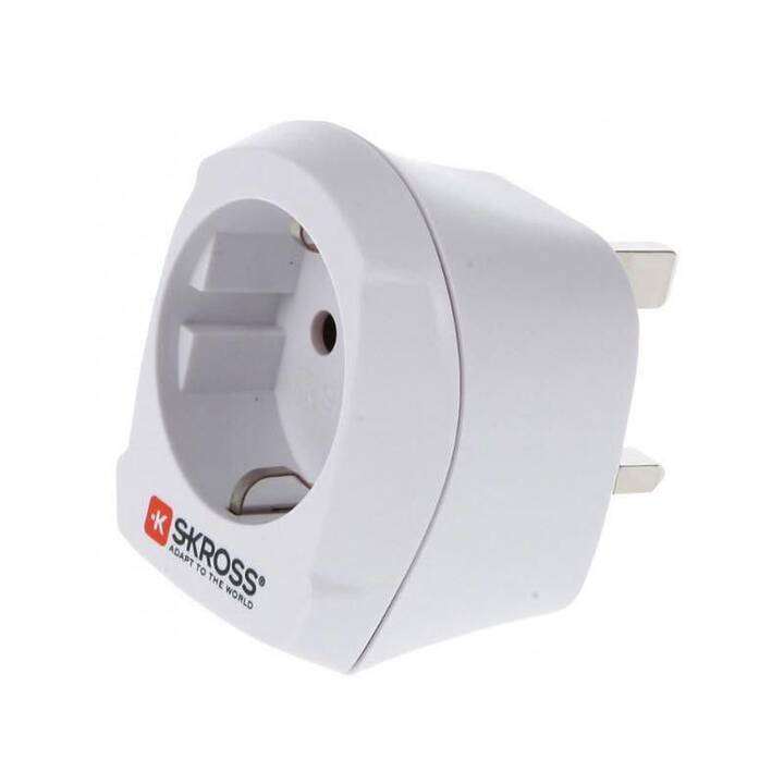 Reisestromadapter SKR1500230 (Eurostecker, Typ C / CEE 7/7, Weiss)