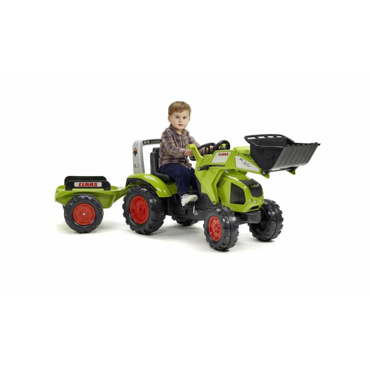 FALK Trettraktor Claas Axos 330 mit Anhänger und Schaufel Interdiscount FALK Trettraktor Claas Axos 330 mit Anhänger und Schaufel Interdiscount