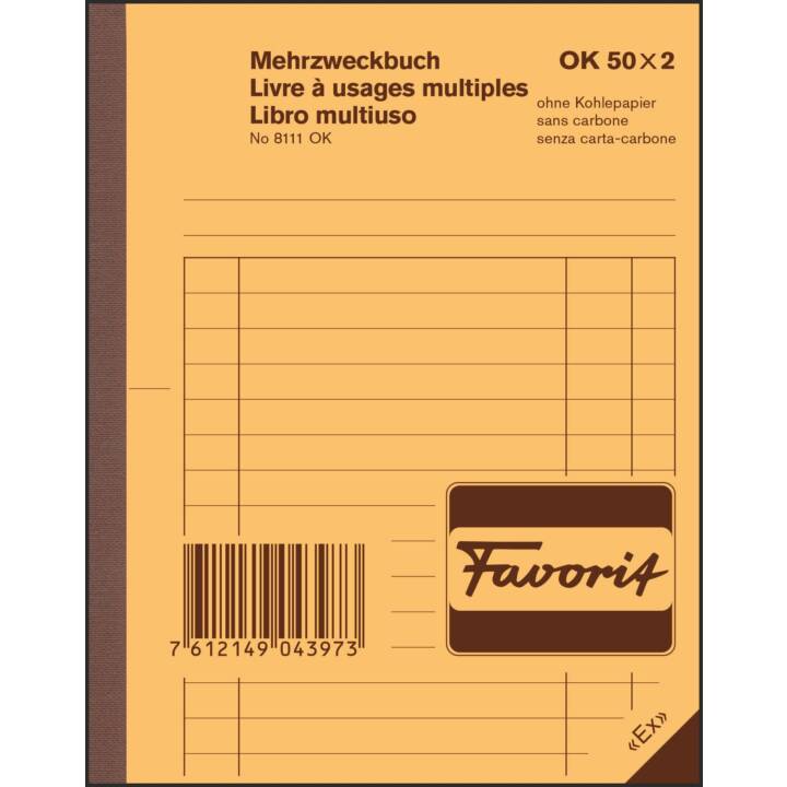 Durchschreibeblock 113 x 144 mm Mehrzweckbuch, Blau/Weiss