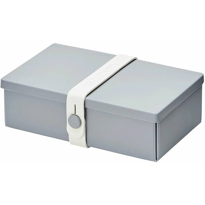 Lunchbox No1 Grau mit Weiss-Strap