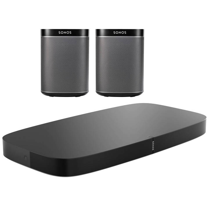 SONOS Playbase + 2 Speaker Play1 Black Interdiscount