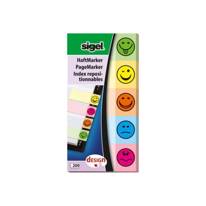 Haftnotizen (20 mm x 50 mm, Gelb, Grün, Orange, Blau, Pink)