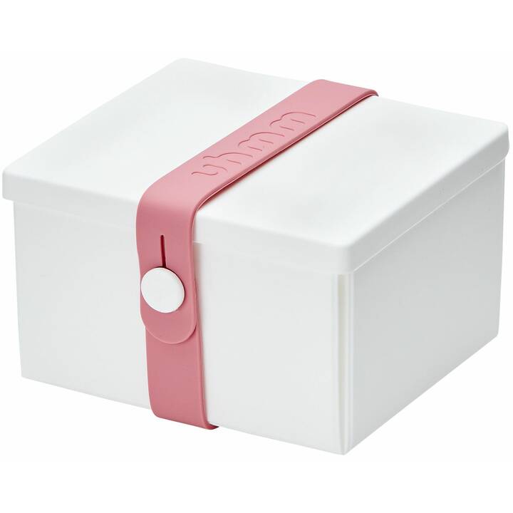 Lunchbox No. 02 Weiss mit Pink-Strap