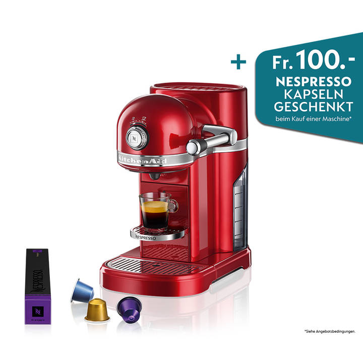 kitchenaid nespresso red