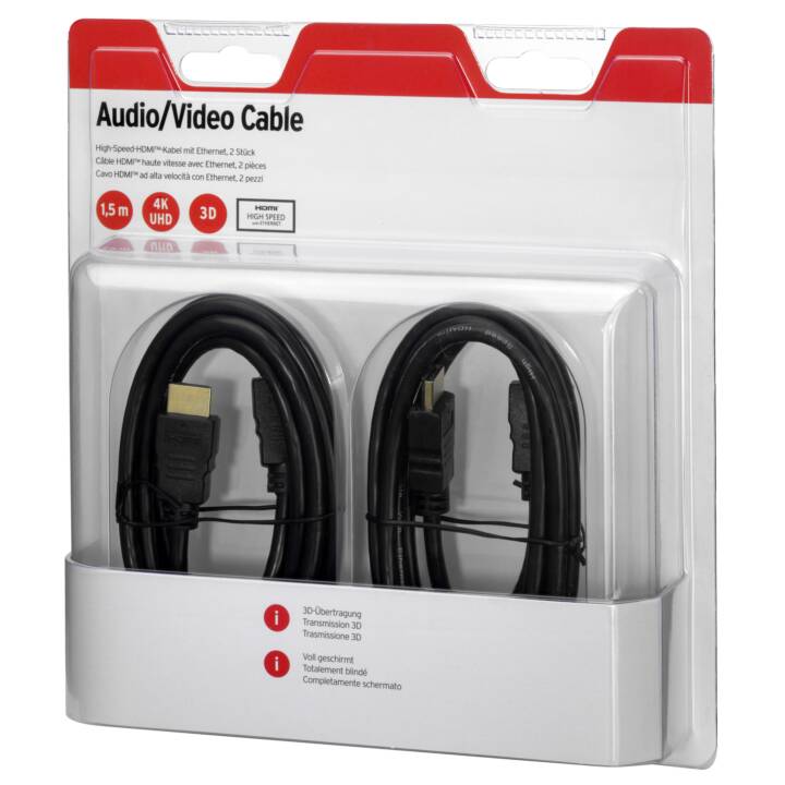 HDMI-Kabel 2er Pack 1,5 m