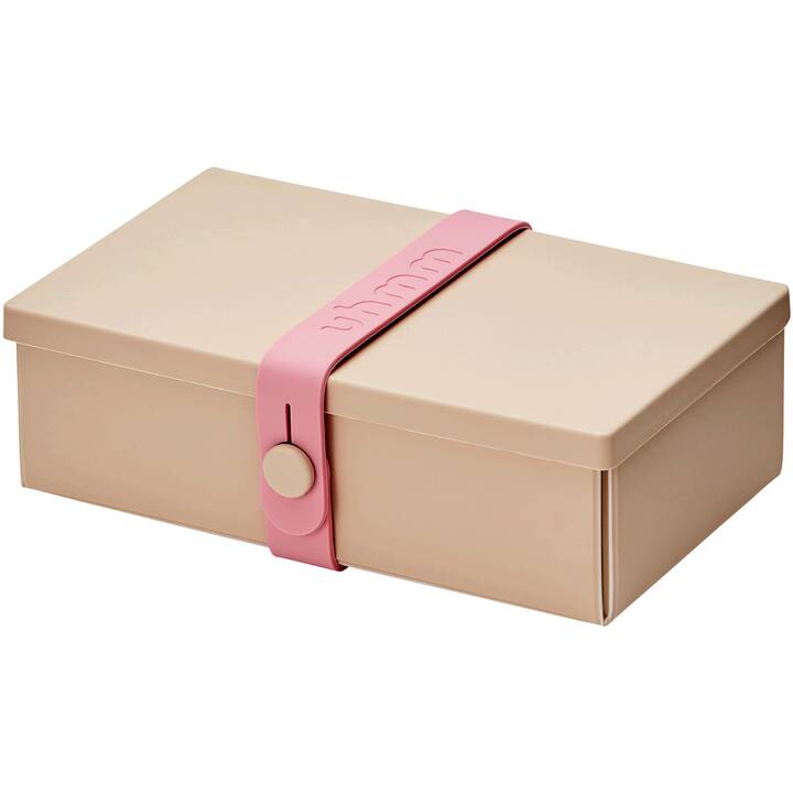 Lunchbox No1 Mocca mit Pink-Strap