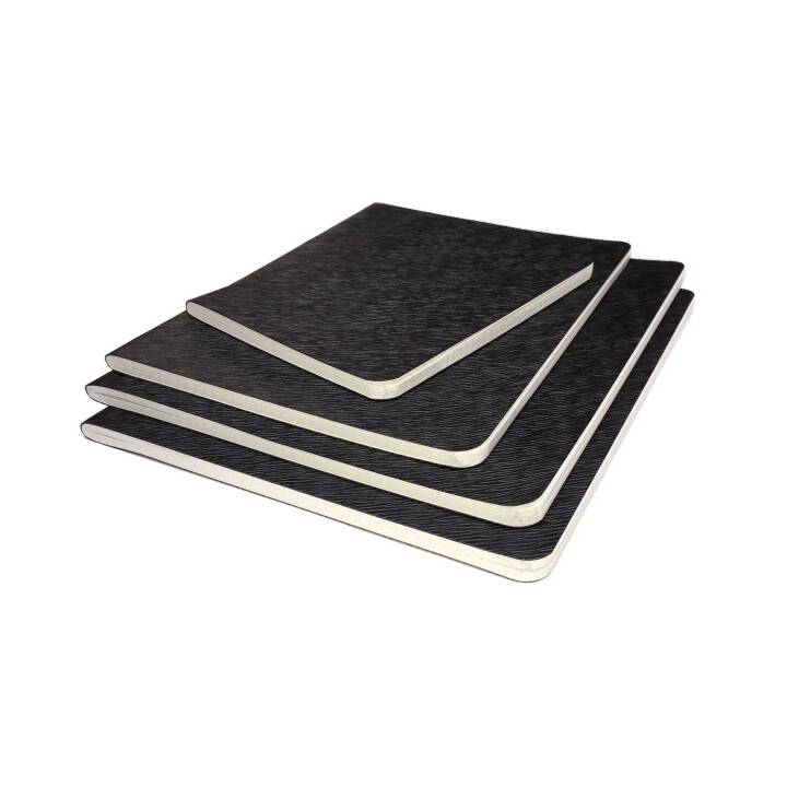 Wachstuchheft 17 cm Schulheft (Kariert, Schwarz)