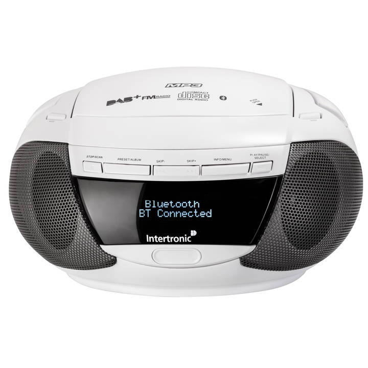 INTERTRONIC CD/MP3 Player MCD16 DAB+ White Interdiscount