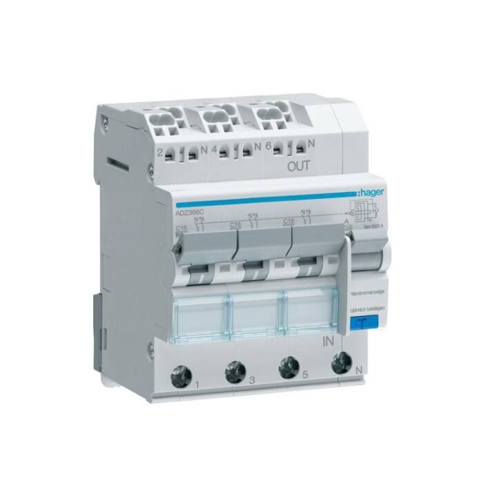 HAGER Leistungsschalter ADZ366C (A-Type)