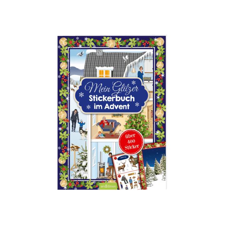 Glitzerstickerbuch Adventskalender
