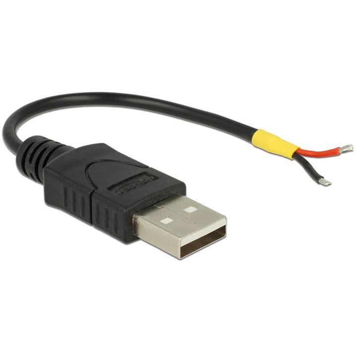 DeLOCK 85250 0.1m USB A Mâle A Mâle Mâle Mâle Noir Câble USB Noir