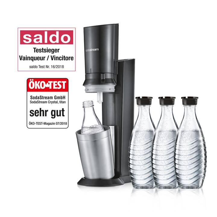 Sodastream Crystal Megapack inkl. 3 Glaskaraffen Interdiscount