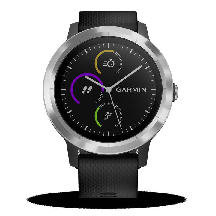 garmin vivoactive 3 black smartwatch with slate bezel