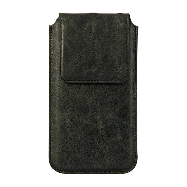 EG Jisoncase Ledertasche für Apple iPhone 7 8 - Schwarz