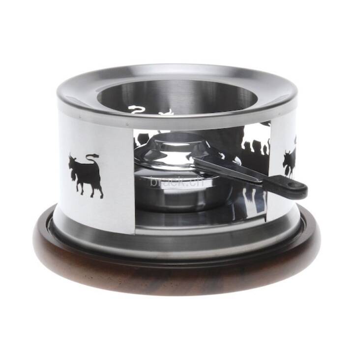 Fondue-Rechaud Kuh mit Akazienholz