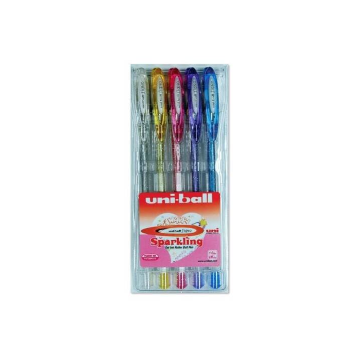UNIBALL SIGNO Gel-Ink Sparkling 1 mm 5 Stück im Etui