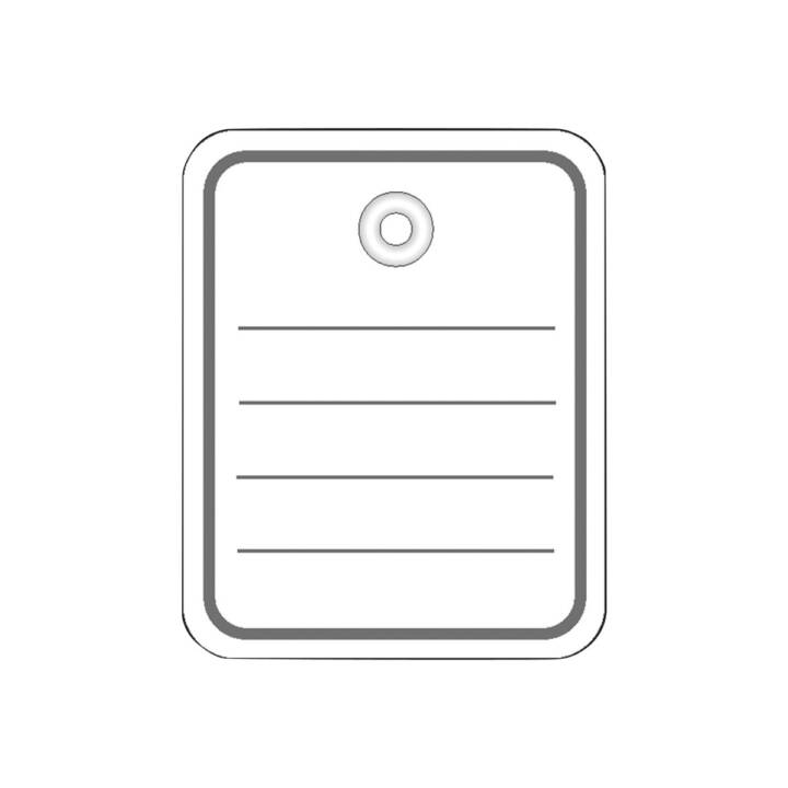 Stückwarenanhänger 40x50 mm mit Öse