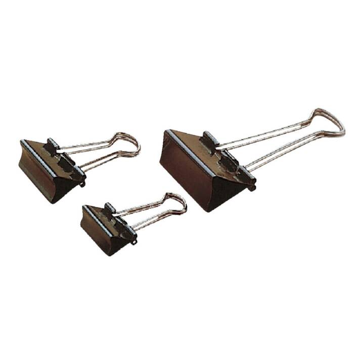 Papierklemme Mauly 19 mm, 12 Stück, Schwarz