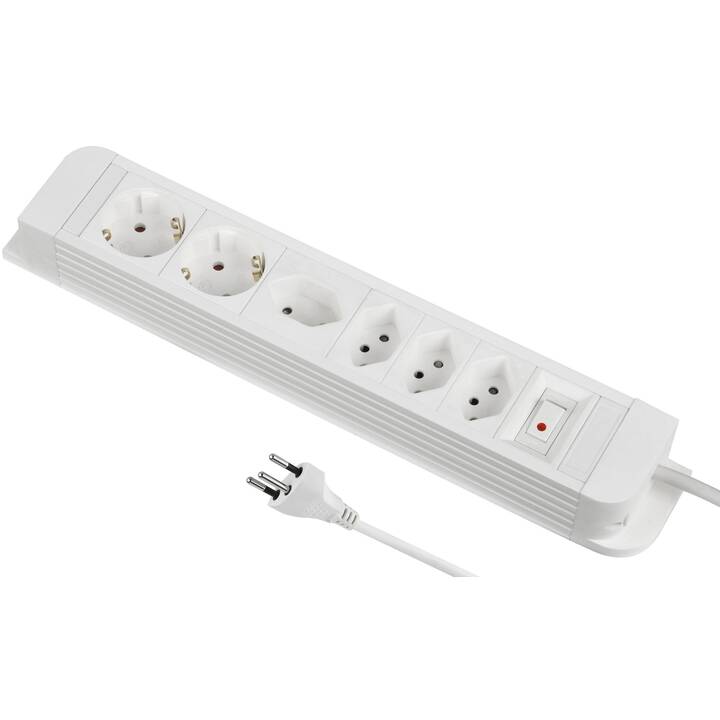 SCHÖNENBERGER Steckdosenleiste Plus (T13, Schuko, Typ F / T12, 1.5 m, Weiss)