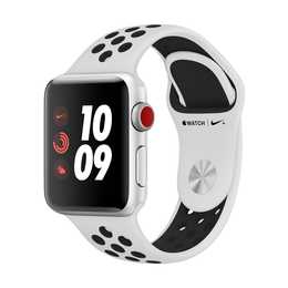 APPLE Watch Nike+ Cellular 38mm, Silber, Pure Platinum/Schwarz