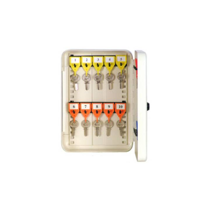 Schlüsselkasten, 20 Haken, Weiss