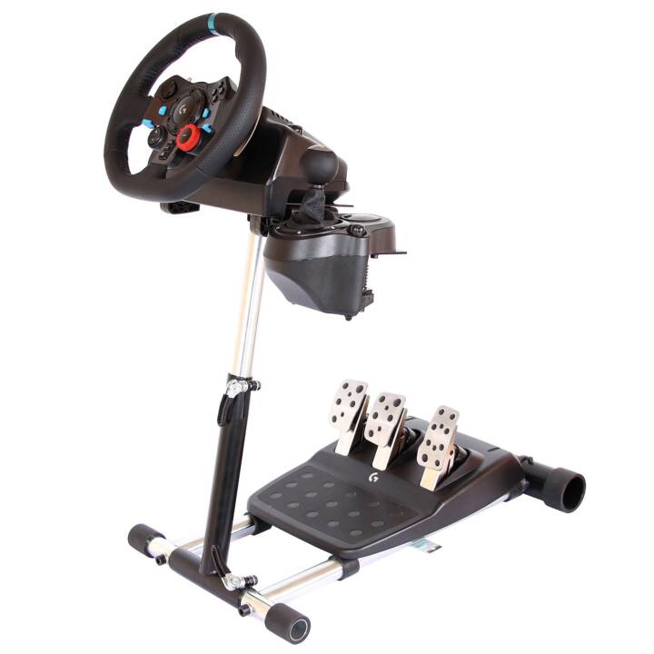 WHEEL STAND Pro Deluxe V2 Lenkrad Halterung (Schwarz, Silber