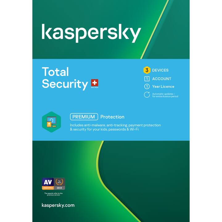KASPERSKY LAB Total Security Premium (Abbonamento, 3x, 1 anno, Tedesco, Francese, Italiano)