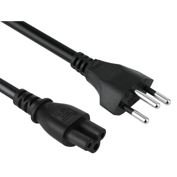 Stromkabel 102690 (T12, C5, 2 m, Schwarz)