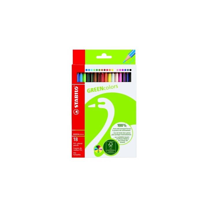 Greencolors Buntstift, 18 Farben