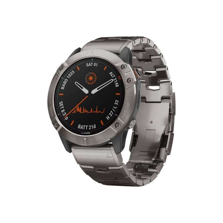 Fenix 6X (XXL, Titan, Silikon, GPS, GLONASS)