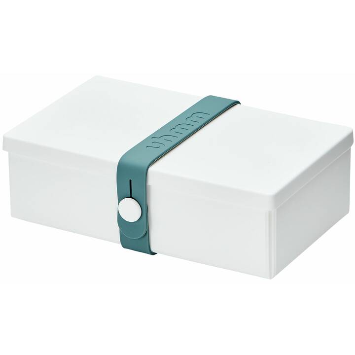 Lunchbox No1 Weiss mit Petrol-Strap