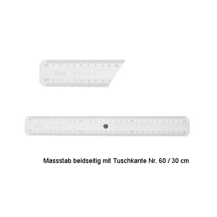 Lineal (30 cm, Transparent)