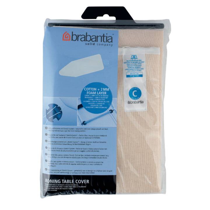 Bügelbrettbezug (124 x 45 cm, Beige)