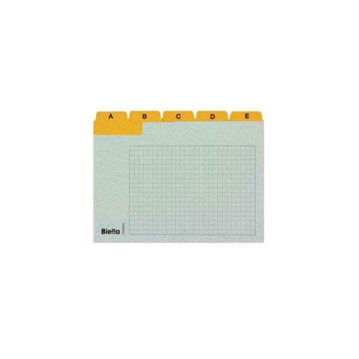 Leitkartenregister (A7, Gelb, Liniert, 25 Stück)