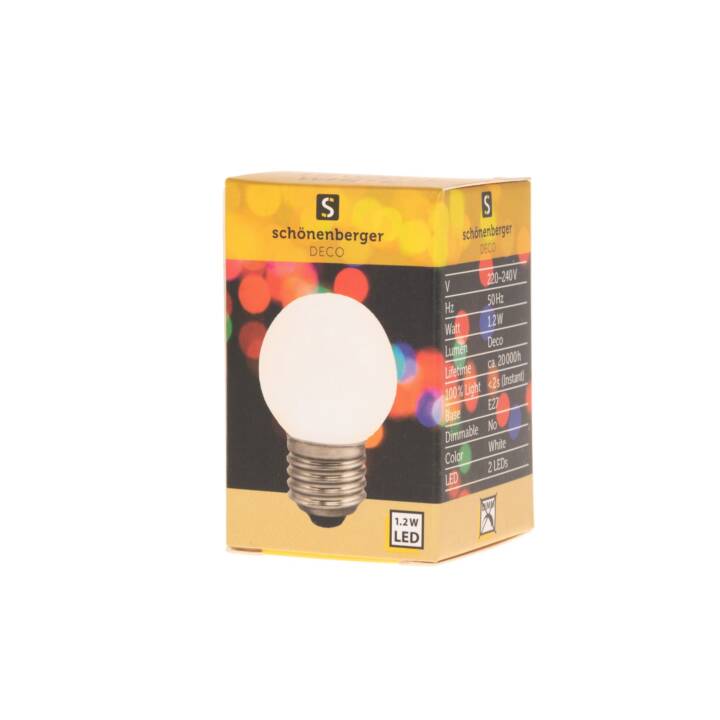 ELEKTROMATERIAL LED Birne (E27, 1.2 W)