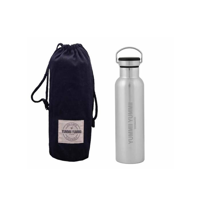 SORRISO Thermo Trinkflasche Yummii (600 ml, Silber, Schwarz)