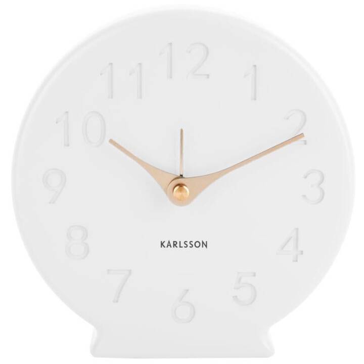 Klassischer Wecker Sole Numbers (Weiss)