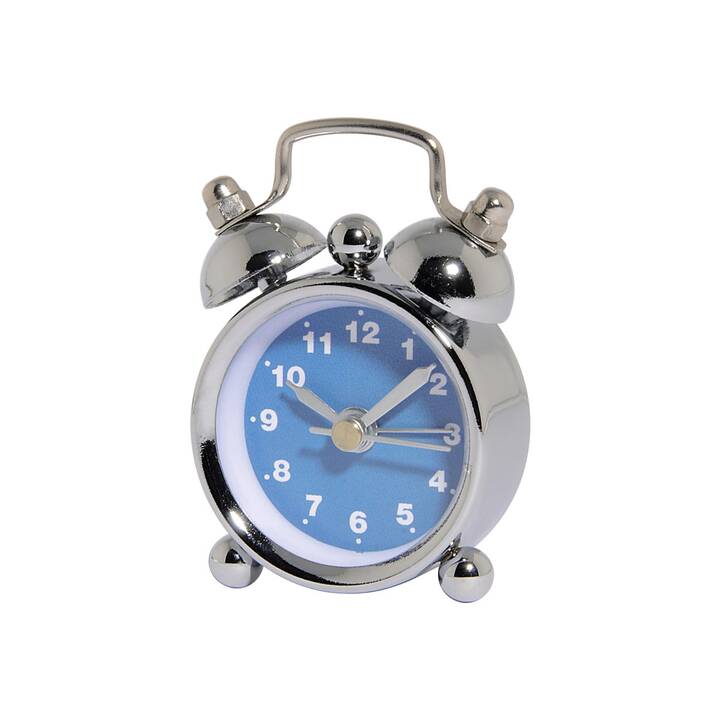 Klassischer Wecker 113925 Nostalgie Mini (Blau, Metallic)